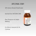 AFCONA-3581 Silicone Leveling Agent | 50% Active Diluted Version of AFCONA-3580 | Substrate Wetting | Water-Based Coatings