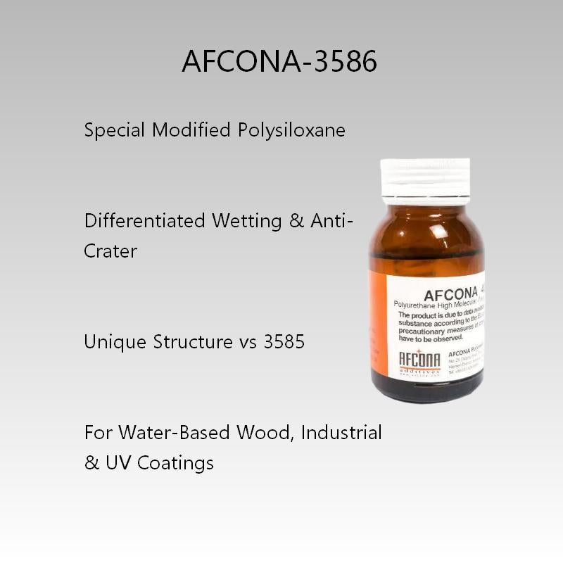 AFCONA-3586 Organo-Modified Polysiloxane Leveling Agent | Anti-Crater | Alternative Modification Structure | Wood, Industrial & UV Coatings