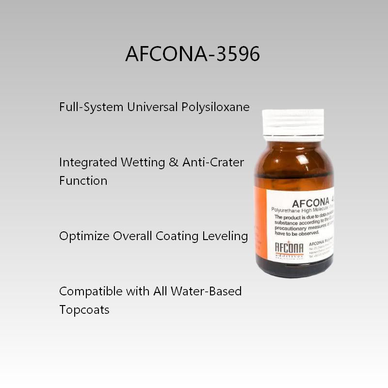AFCONA-3596 General-Purpose Organo-Modified Polysiloxane Leveling Agent | Anti-Crater | Substrate Wetting | All-System Water-Based Topcoats