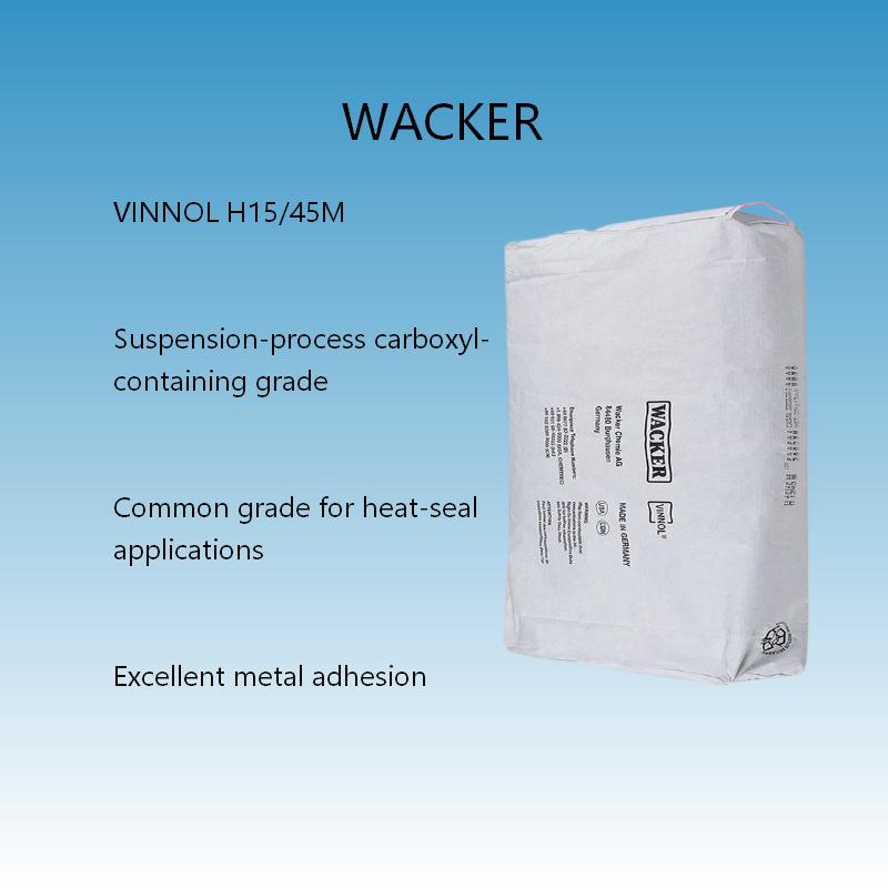 Wacker VINNOL H15/45M VC/VAc Resin — Carboxyl-Containing Suspension-Process Terpolymer for Heat-Seal Coatings, Metal Anti-Corrosion and Inks