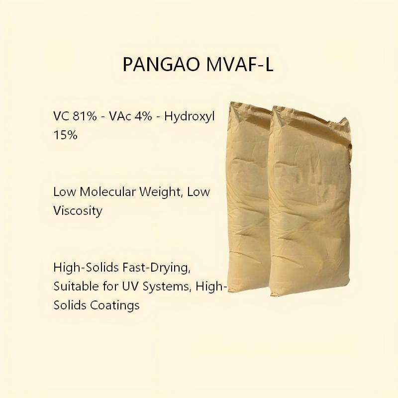 PANGAO MVAF-L Ternary Hydroxyl VC-VAc Resin, Equivalent to Nissin SOLBIN TA3, Low Molecular Weight, Low Viscosity, Fast-Drying, High-Solids Inks, UV