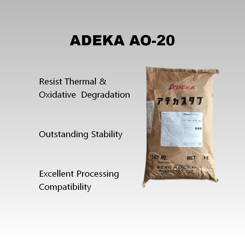 ADEKA ADK STAB AO-20 - 1,3,5-Tris(3,5-di-tert-butyl-4-hydroxybenzyl) Isocyanurate Hindered Phenolic Antioxidant for PP & ABS