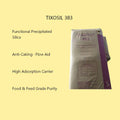 Solvay TIXOSIL 383 Functional-Grade Precipitated Amorphous Silica - Anti-Caking & Free-Flow Additive